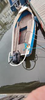 Grachtenboot vlet inclusief Mercury 6pk buitenboordmotor, Watersport en Boten, Ophalen, Gebruikt, Tot 10 pk, Staal