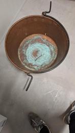 Antieke koperen kuip met ijzeren handvat, Ophalen, Koper