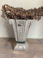 Franse Art Deco jardienere grafvaas gietijzer tuinvaas vaas, Ophalen of Verzenden