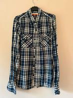 Blauw wit geruiten heren overhemd maat M, Blauw, Zo goed als nieuw, Abercrombie & Fitch, Halswijdte 39/40 (M)