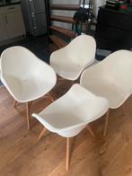 Wittw kunstof eetkamer stoelen, Ophalen, Kunststof, Wit, Zo goed als nieuw