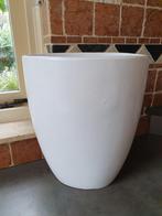 Wit ovaal bloempot  nieuw, Ophalen of Verzenden, Overige vormen, Aardewerk, Binnen