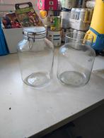 Twee grote glazen vazen, Ophalen, Gebruikt, Overige kleuren, Glas