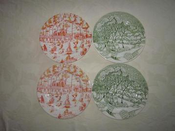 EIT England 4 platte borden D24,5 H2cm groen-wit 2oranje-wit beschikbaar voor biedingen