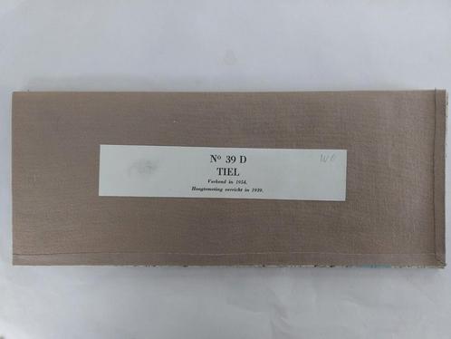 39D Stafkaart 1958 Tiel Buren Zoelen Ophemert Varik Dreumel, Boeken, Atlassen en Landkaarten, Zo goed als nieuw, Landkaart, Nederland