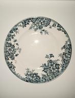 Brocante oud plat bord petrol Moulin des Loups Marie Louise, Antiek en Kunst, Ophalen of Verzenden