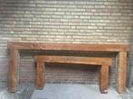 Massiek eiken houten balken uit schouw, Doe-het-zelf en Verbouw, Hout en Planken, Ophalen, Gebruikt, Eiken, 50 mm of meer