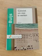 Statistiek om mee te werken - Lesboek + opgaven - 9e druk, Arie Buijs, Zo goed als nieuw, Beta, HBO
