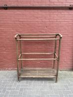 Vintage teakhouten kledingrek met plateau onder, Ophalen of Verzenden