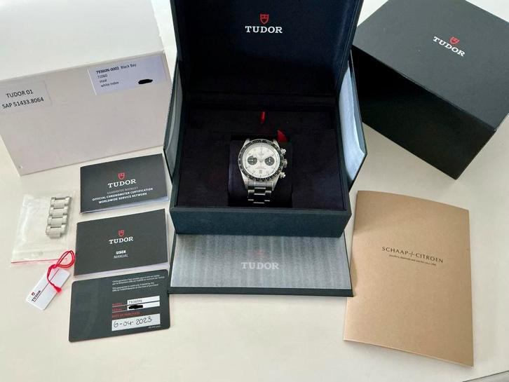 Tudor Black Bay Chrono 79360N-0002 (4-2023)D+P en garantie, Sieraden, Tassen en Uiterlijk, Horloges | Heren, Zo goed als nieuw