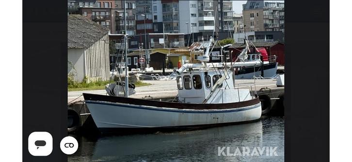 Zweedse visboot kotter, Watersport en Boten, Vis- en Consoleboten, Gebruikt, 10 tot 30 pk, 6 meter of meer, Diesel, Binnenboordmotor