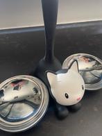 Alessi katten voerbakjes zwart, Dieren en Toebehoren, Kattenvoerbakken en Drinkbakken, Ophalen of Verzenden, Zo goed als nieuw