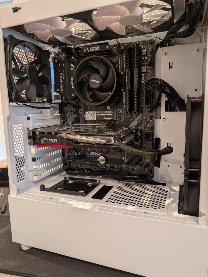 Desktop, AMD Ryzen 5, 16GB memory, SSD 480GB, Nvidia geforce, Computers en Software, Desktop Pc's, Zo goed als nieuw, 3 tot 4 Ghz