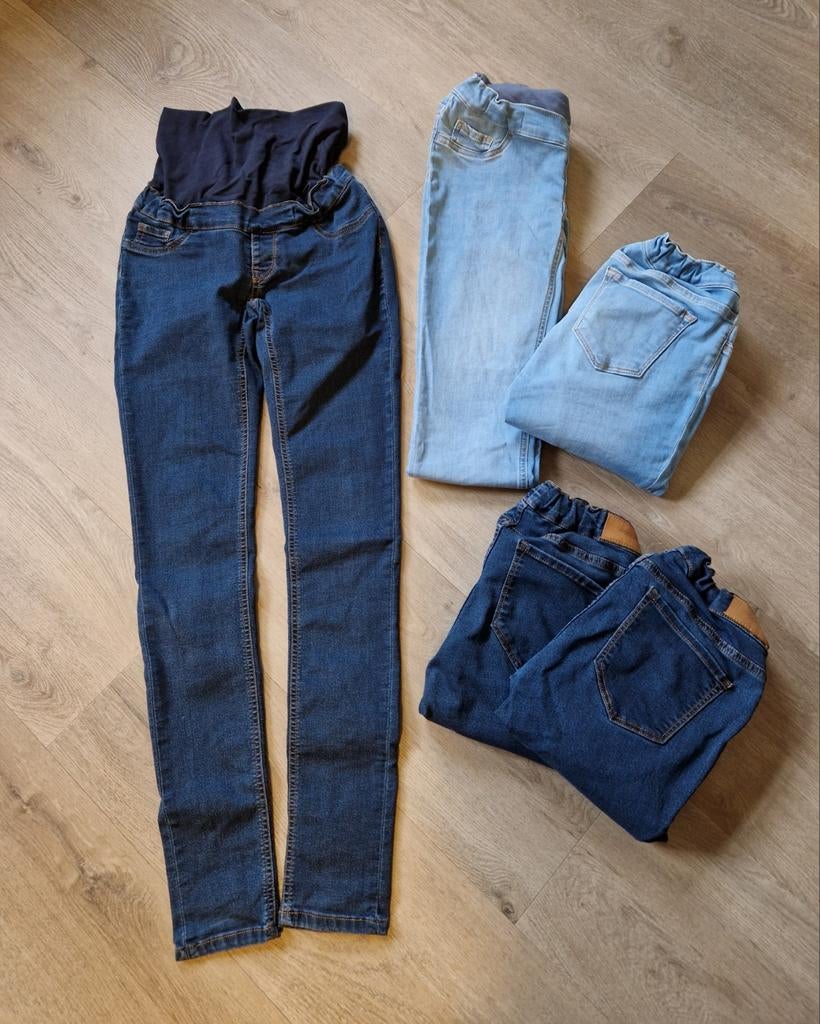 5 Noppies Zwangerschapsbroeken Maat 26, Blauw, Ophalen of Verzenden, Zo goed als nieuw, Noppies