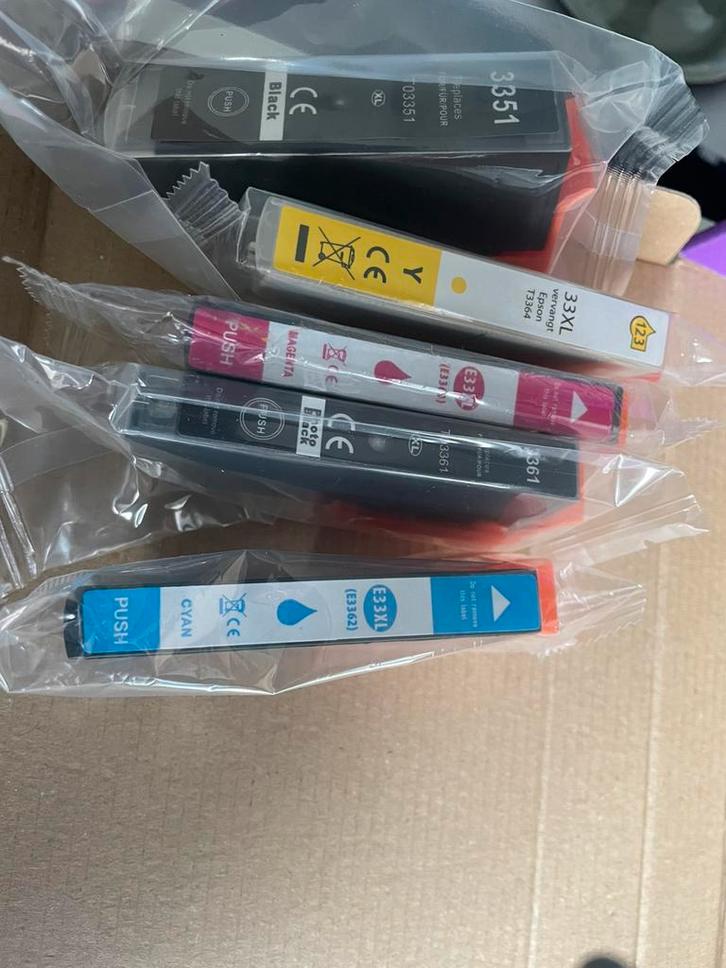 Complete set inktpatroon 33XL o.a. voor epson xp830 nieuw, Computers en Software, Printerbenodigdheden, Nieuw, Cartridge, Ophalen of Verzenden