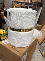 2x Nieuwe Poef Imitatie Bont Goud, Minder dan 50 cm, -, -, Rond