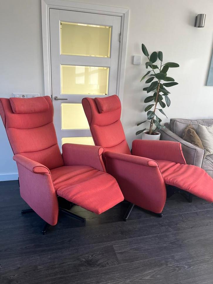 2 Prominent Frans Molenaar Relaxfauteuils Stof Op Accu L Xl, Huis en Inrichting, Fauteuils, Zo goed als nieuw, Stof, Minder dan 50 cm