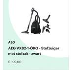 AEG VX82-1-ÖKO Stofzuiger - zwart, Witgoed en Apparatuur, Stofzuigers, Ophalen, Zo goed als nieuw, Stofzak, Stofzuiger