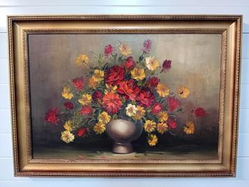 Stilleven Schilderij Bloemen in Lijst beschikbaar voor biedingen