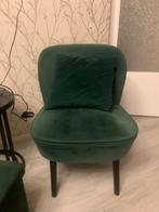 2 groene fauteuils, Huis en Inrichting, Fauteuils, Ophalen, Hout, 75 tot 100 cm, Zo goed als nieuw