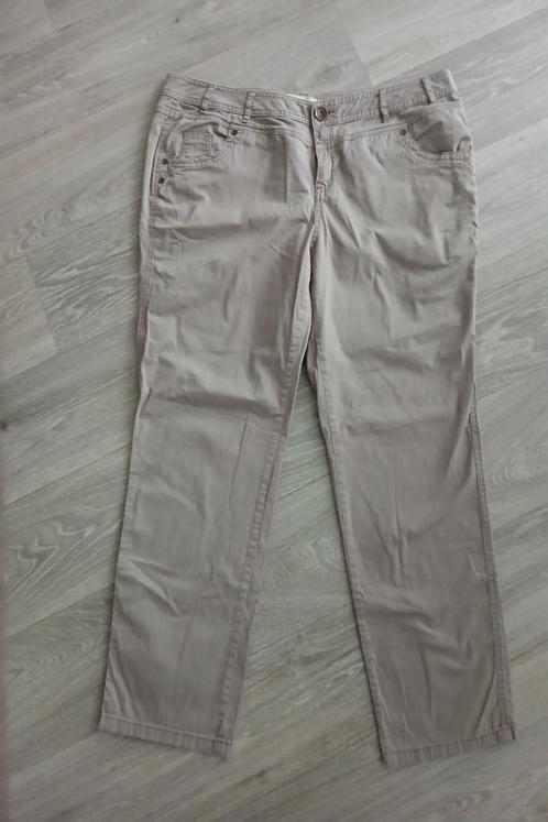 M) Miss Etam kaki katoenen jeans maat XL/44/46, Kleding | Dames, Broeken en Pantalons, Gedragen, Maat 46/48 (XL) of groter, Beige