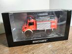 Te koop Minichamps Mercedes-Benz Unimog 1300L Brandweer., Ophalen of Verzenden, Zo goed als nieuw, Bus of Vrachtwagen, MiniChamps