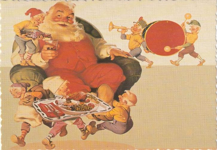 COCA COLA KERSTMAN UIT JAREN 70 ZEER MOOIE OUDE KAART Kl361, Verzamelen, Ansichtkaarten | Themakaarten, Ongelopen, 1960 tot 1980
