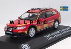 Saab 9-3 X 2009. Zweedse brandweer Redningsbil Triple 9 1:43, Ophalen of Verzenden, Nieuw, Auto, Overige merken