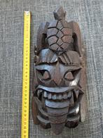 Houten masker met schildpad, Antiek en Kunst, Ophalen of Verzenden