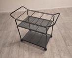 Vintage Ikea serveerwagen Niels Gammelgaard trolley metaal, Scandinavisch Zweeds design, 25 tot 50 cm, Rechthoekig, Ophalen of Verzenden