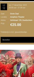 8stTim Fransen 17-12-2025 Doetinchem;Rang1  rij15 prijs p.st, Tickets en Kaartjes, Theater | Cabaret en Komedie, Drie personen of meer