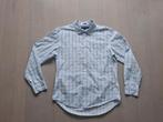 Tommy Hilfiger overhemd blauw geruit print maat L, Wit, Tommy Hilfiger, Ophalen of Verzenden, Zo goed als nieuw