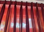 In between luxe glasgordijnen rood/oranje 660 x 220 lang, Huis en Inrichting, Stoffering | Gordijnen en Lamellen, Luxe, Ophalen of Verzenden