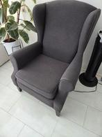 oorfauteuil in donkergrijs,, Ophalen, Zo goed als nieuw