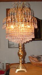 Byzondere Swarovski kristal glas tafellamp lamp met bladgoud, Huis en Inrichting, Lampen | Tafellampen, Ophalen, Swarovski kristal crystal glas lamp