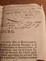 Antiek document 1772 van den Helm Boddaert Middelburg, Antiek en Kunst, Ophalen of Verzenden