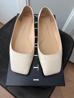 paciotti square toe ecru leather ballerina flats | 38, Verzenden, Beige, Ballerina's, Zo goed als nieuw