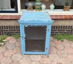 Blauwe brocante vliegenkast., Antiek en Kunst, Ophalen