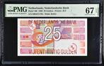 UNC biljet 25 gulden Roodborstje, 1989 | PMG 67 EPQ, Ophalen of Verzenden, 25 gulden