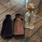 Antiek parfumflesje met gouden dop 18k, Ophalen of Verzenden, Zo goed als nieuw, Parfumfles