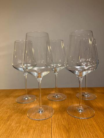 5x Vivo rode wijnglazen - Villeroy & Boch kristallen glazen beschikbaar voor biedingen