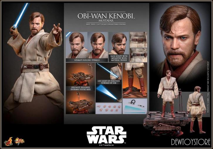 [𝗣𝗿𝗲-𝗼𝗿𝗱𝗲𝗿] Hot Toys MMS843 Obi-Wan Kenobi Mustafar, Verzamelen, Poppetjes en Figuurtjes, Nieuw, Verzenden