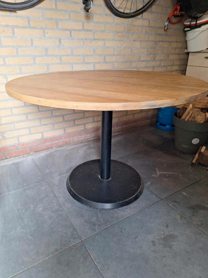 Eikenhouten Tafel - Satelliet meubelen- 110cm, Antiek en Kunst, Antiek | Meubels | Tafels, Ophalen of Verzenden