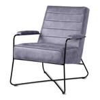 Fauteuil Jack stof Bull Darkblue, Verzenden, Nieuw, 75 tot 100 cm, Metaal