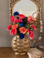 Prachtige Turtle vaas met Zijden bloemen Set Nu 100,00, Ophalen of Verzenden, Nieuw