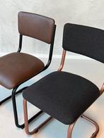 Retro sledestoelen nieuw eetkamerstoelen buisstoel prijs p/s, Ophalen, Leer, Valk, Eén