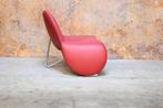 ZGANieuw rode leren Leolux Sella design fauteuil, Leolux, Leolux, Design, 75 tot 100 cm