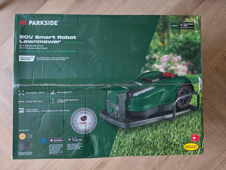 Parkside 20V Smart Robot Grasmaaier - Nieuwstaat, Tuin en Terras, Robotmaaiers, Nieuw, 20 tot 25 cm, Bestuurbaar via app, Ophalen of Verzenden