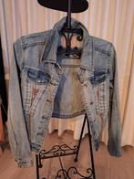 Stoer & Vrouwelijk Jasje met Veter details, Maat 38/40 (M), Blauw, Gedragen, Malvin jeans authentic