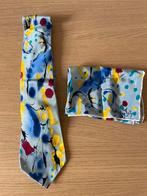 Stropdas en pochet set Nic Jonk, Blauw, Nieuw, Ophalen of Verzenden, Met patroon